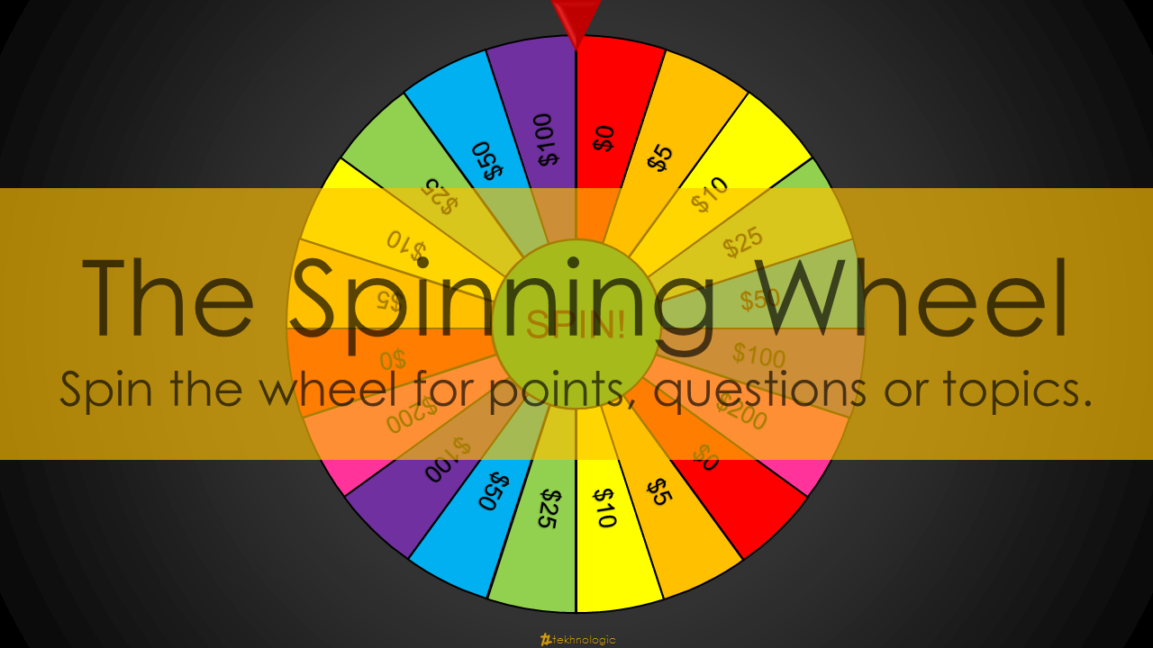 Print out of simple wheel of fortune game
